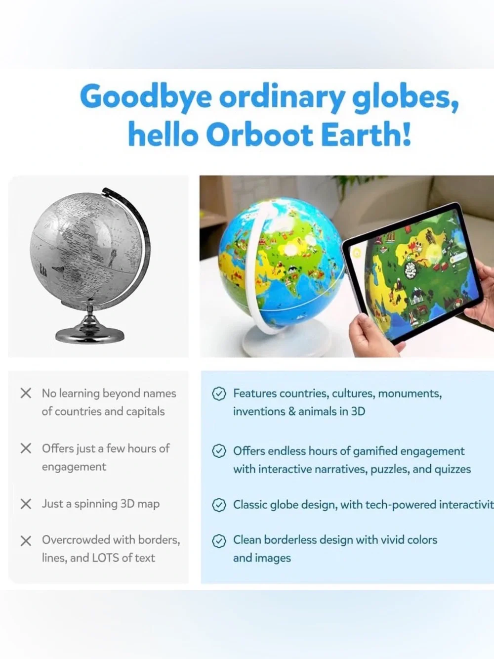 Kids Orboot Our Earth Interactive Globe STEM learning toy